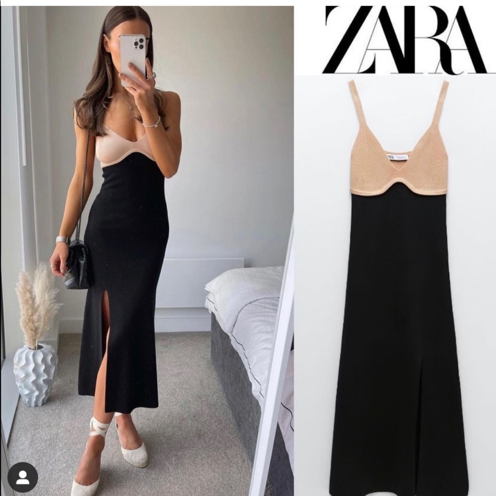 NWT ZARA Knit Midi Dress